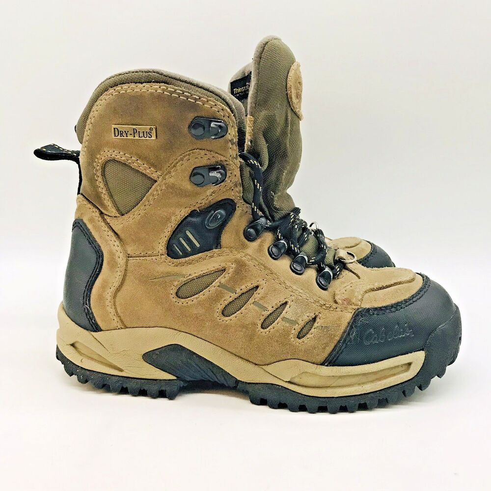 Cabela's Dry-Plus Thinsulate Ultra Hiking Boots 83-0534 Women's 5.5D Tan Lace Up